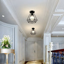 Metal Cage Ceiling Lampshade Black Ceiling Lights for Hallway