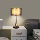 Modern Simple Fabric Gold Bedroom Mini Table Lamp