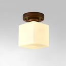 Minimalism White Semi-Flush Hallway Ceiling Light