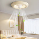 Macaron Simple Bedroom Ceiling Fan With Light