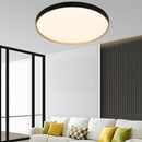 Black Round Flush Ceiling Light For Living Room