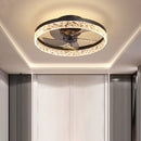 Modern Round Hardware Ceiling Fan With LED Light
