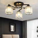 Luxury Crystal Semi Flush Ceiling Light