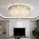 Luxury Crystal Ceiling Light Stainless Steel Flush Mount for Porch