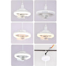 Mini ABS Ceiling Fans with Lights for Dormitory Porch Bedroom