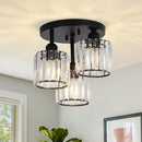 Crystal Semi Flush Ceiling Lights for Living Room, Hallway