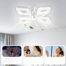 Modern Flush Silent Ceiling Fan with Light for Bedroom Living Room