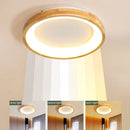Disc Wood Minimalist LED Ceiling Light For Bedroom