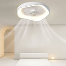 Modern Minimalism Iron White Design Ceiling Fan With Light