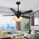 Coffee Glass Ceiling Fans With Lights