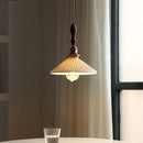 Modern Ceramics Retro Pleated Ceiling Pendant Light