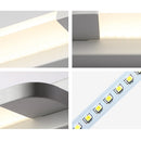 White Iron Simple Long LED Mirror Light