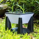 Simple  Solar Power Black Outdoor LED Wall/Floor Lights