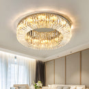 Modern Crystal Flush Mount Ceiling Light Ring Chandelier for Living Room