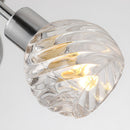 Nordic Simple Crystal Glass 3-Lights Bedroom Ceiling Light