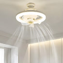 Mini ABS Ceiling Fans with Lights for Dormitory Porch Bedroom