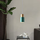 Modern Macaron Cylinder Iron Pendant Light