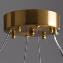 Modern Tiered Crystal LED Chandelier Luxury Hanging Lamp for Living Room Dining Room
