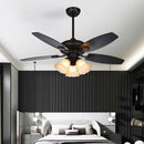 Coffee Glass Ceiling Fans With Lights