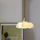 Modern Romantic Glass Ribbon Edge Pendant Light