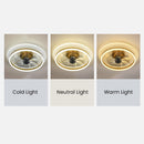 Modern Round Gold Ceiling Fan With Light