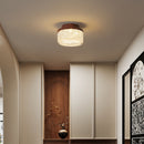 Modern Iron Water Ripple Resin Flush Ceiling Lights for Hallway