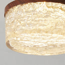 Modern Iron Water Ripple Resin Flush Ceiling Lights for Hallway