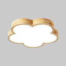 Wabi-Sabi Wood Flowers LED Ceiling Light For Bedroom