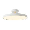 Minimalism White LED Semi-Flush Ceiling Light For Bedroom