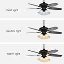 Coffee Glass Ceiling Fans With Lights