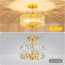 Crystal Semi Flush Mount Ceiling Light Fixture