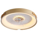 Wood Simple Round Ceiling Fan With LED Lighting