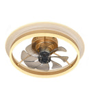 Modern Round Gold Ceiling Fan With Light