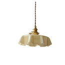 Modern Romantic Glass Ribbon Edge Pendant Light