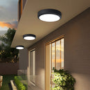 Outdoor Close to Ceiling LED Ceiling Lamp Waterproof in Black