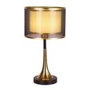 Modern Simple Fabric Gold Bedroom Mini Table Lamp