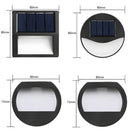 IP65 Waterproof LED Solar Outdoor Wall Lights for Step Fence Wall, Dusk-to-Dawn