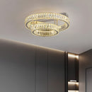Modern Luxury Stainless Steel K9 Crystal Round Ceiling Lights for Living Room
