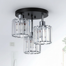 Elegant Crystal Semi Flush Ceiling Light