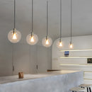 Industrial Vintage Transparent Glass Island Pendant Lights