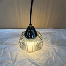 Modern Black Ribbed Glass Easy Fit Lamp Shade for Bedroom Living Room