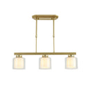 Modern Glass Kitchen Island Adjustable Height Ceiling Lights