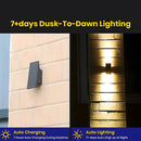 IP65 Solar Outdoor Wall Lights Waterproof Outdoor Solar Lights for Yard Patio, Dusk-to-Dawn