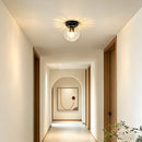 Modern Glass Globe Hallway Light Fixture for Porch Entryway