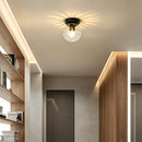 Modern Glass Globe Hallway Light Fixture for Porch Entryway