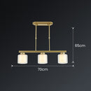 Modern Glass Kitchen Island Adjustable Height Ceiling Lights