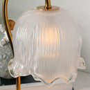 Modern Flower Shape Glass Warming Candle Lamp