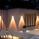 Minimalist Black IP65 Weatherproof Solar Powered Exterior Wall Lights, Dusk-to-Dawn