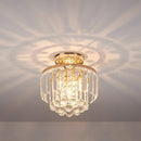 Modern Droplet Crystal Ball Semi Flush Mount Ceiling Lights for Closet Bedroom Hallway