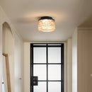 Modern Iron Water Ripple Resin Flush Ceiling Lights for Hallway